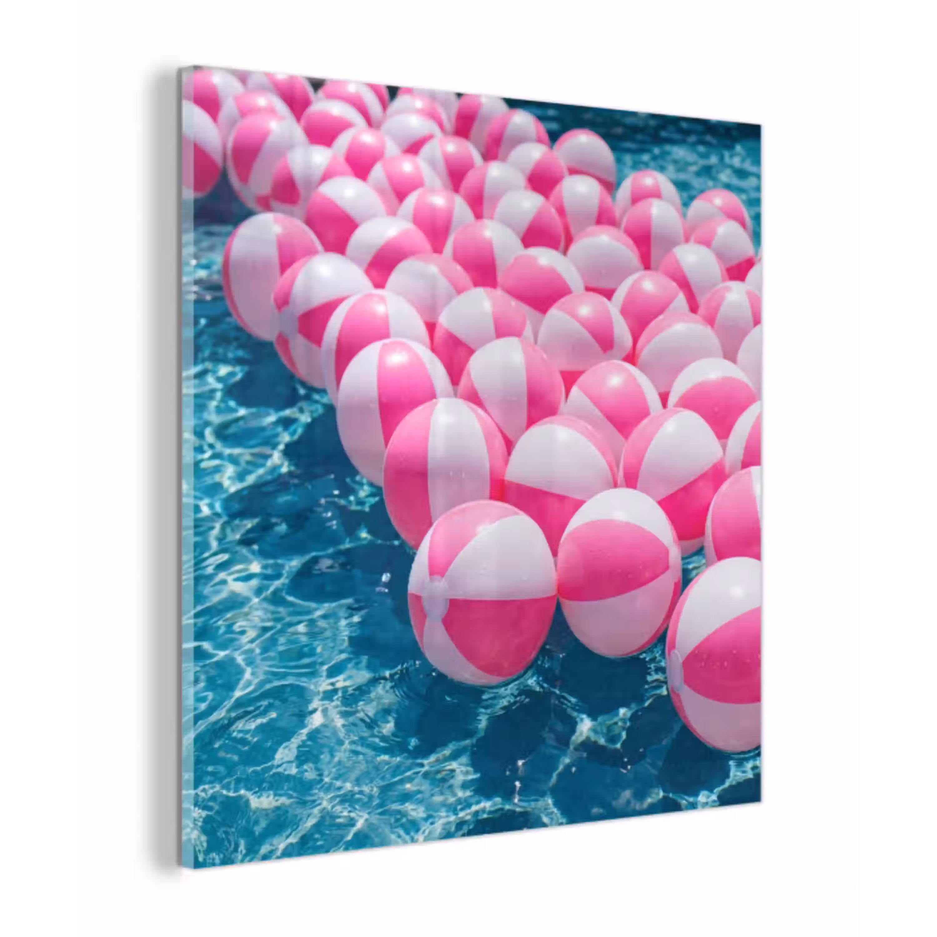 Strandballen - Roze - Water plexiglas 5mm klein -z3d