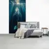 Walvis - Water - Zonnestralen - Blauw fotobehang vinyl groot -slaapkamer