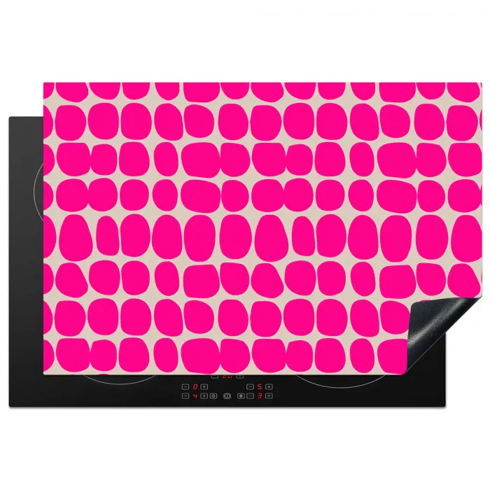 Stippen - Patroon - Roze Inductie beschermer vinyl 3mm klein 276 -3d