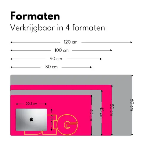Minimalistisch - Roze - Dream big - Grafisch Muismat XXL klein -sfeer5