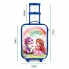 Meisje met paarse draak onder regenboog Kinderkoffer - Blauw klein -productfoto_formaten