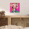 Bloemenkroon - Goud - Vrouw - Portret aluminium wit klein -sfeer3