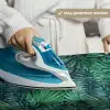 Blauw - Palmbladeren - Afsnijding Wandkleed katoen klein 269 -sfeer9