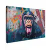Aap - Tong - Abstract - Zwart canvas 2cm klein -z3d