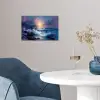 Golven - Zee - Kleurrijk - Rotsen poster papier klein -sfeer3