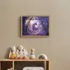 Eenhoorn - Paars - Sprookje - Fantasy dier Light Box met batterij (Wandlamp kind) middel -sfeer2_kind
