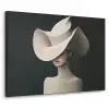 Vrouw - Golvende - Hoed Textielframe zwart klein -3d