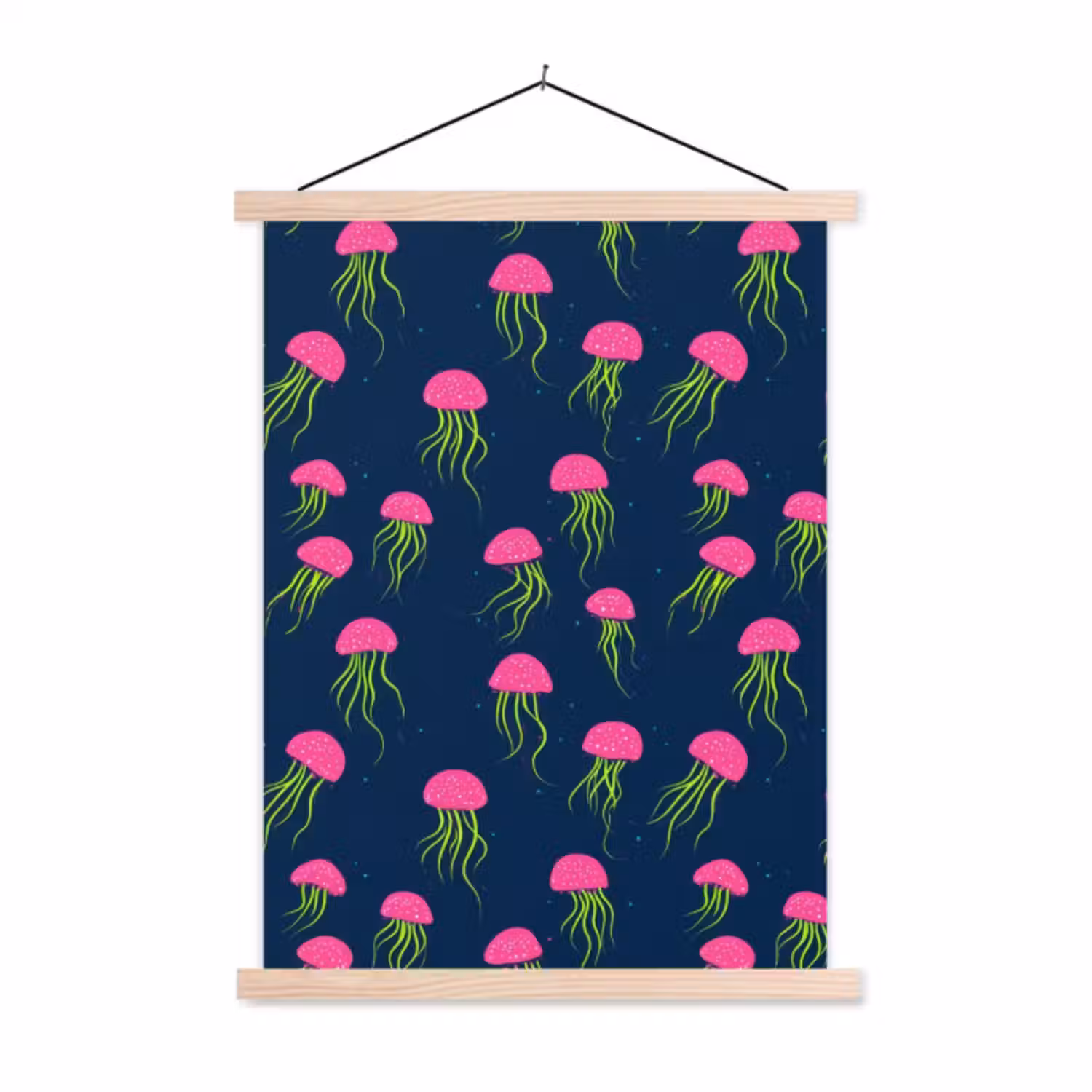 Hanging Poster - Jellyfish - Deep sea - Neon