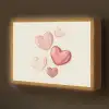 Harten - Rood - Roze - Zwevend Light Box met batterij (Wandlamp kind) middel -z3d_website