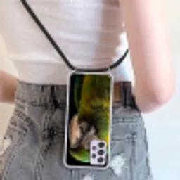 Ara - Portret - Groen Hoesje Samsung Galaxy A52 5G met koord klein -sfeer5