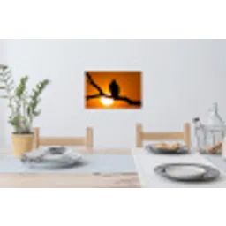 Gier - Tak - Zon - Oranje Muursticker klein -eettafel