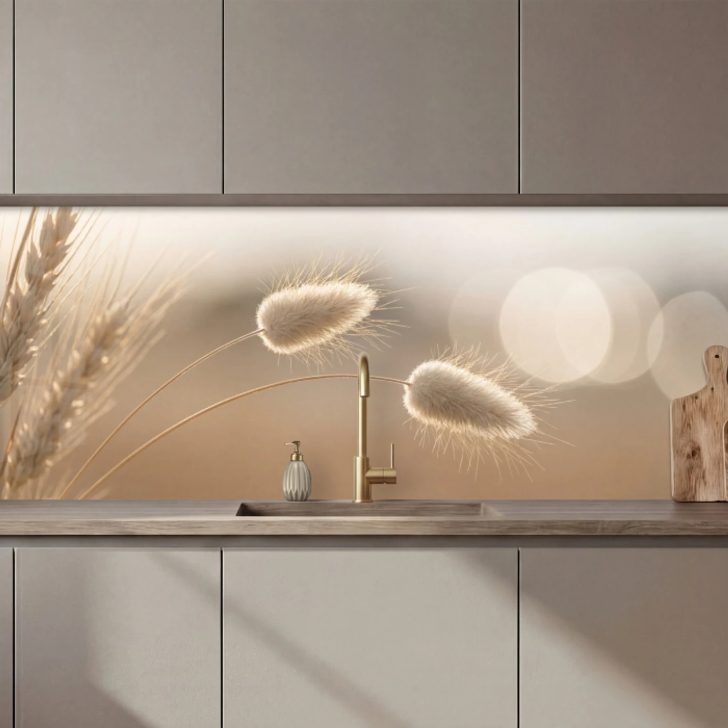 Hazestaartgras - Graanharen - Zonlicht keuken achterwand 2 middel zz_3dshopping