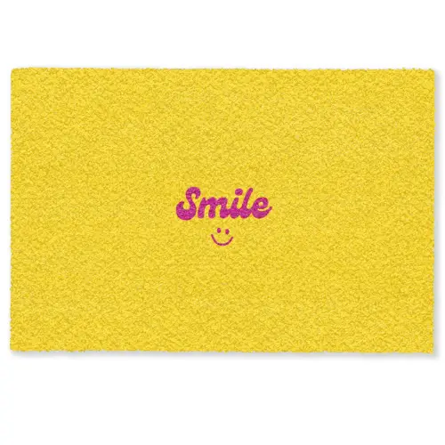 Smile - Geel - Roze Deurmat klein -zkaufland3d
