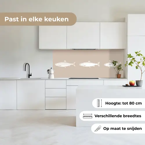 Vissen - Beige achtergrond - Wit keuken achterwand 2 middel -sfeer4_NL