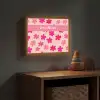 Bloemen - Patroon - Roze Light Box met batterij (Wandlamp kind) middel -sfeer5_kind