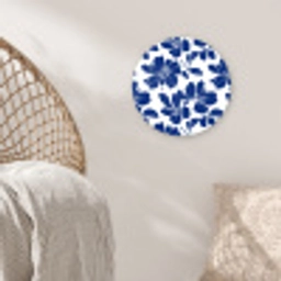 Floraal - Modern - Blauw Wandcirkel kunststof plaat 5mm dik klein 188 -sfeer5