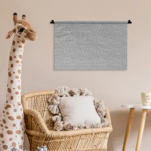 Grijs - Reptiel - Dier - Patroon Wandkleed katoen klein 269 -wsfeer5_kind