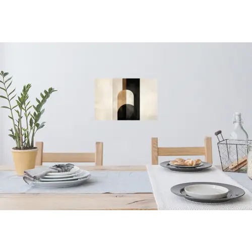 Geometrische - Vormen - Wit Muursticker klein -eettafel