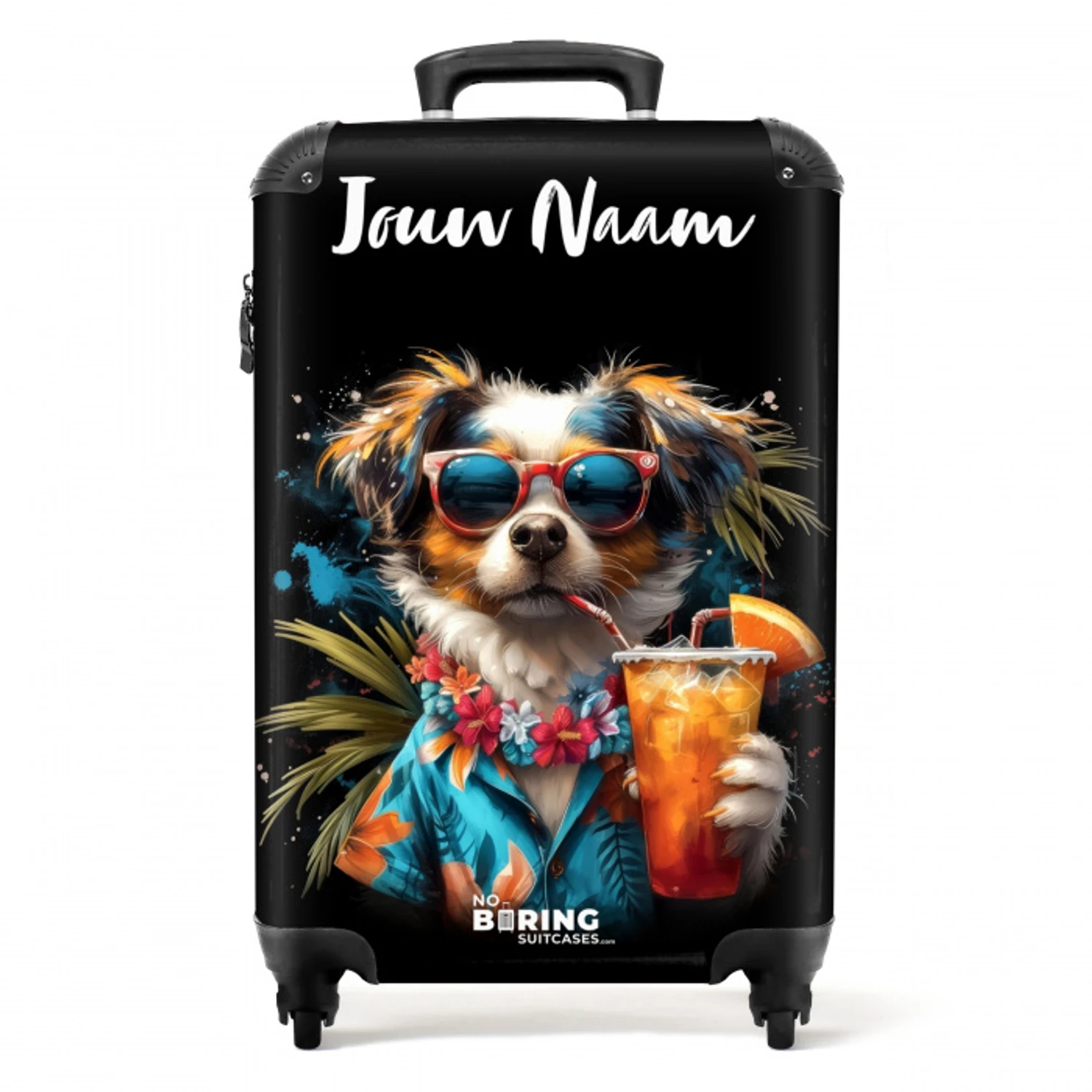Hond in Tropische Sferen NBS - Handbagage koffer - Kinderen Unisex middel -productfoto_recht