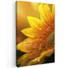 Zonnebloem - Dauwdruppels - Geel - Zonlicht Tuinposter op houten frame 2 cm dik klein -3d