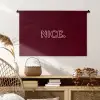 Bordeaux - Nice - minimalistisch Wandkleed katoen middel -sfeer5