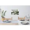 Penseelstreken - Groen - Abstract - Japandi Muursticker klein -eettafel