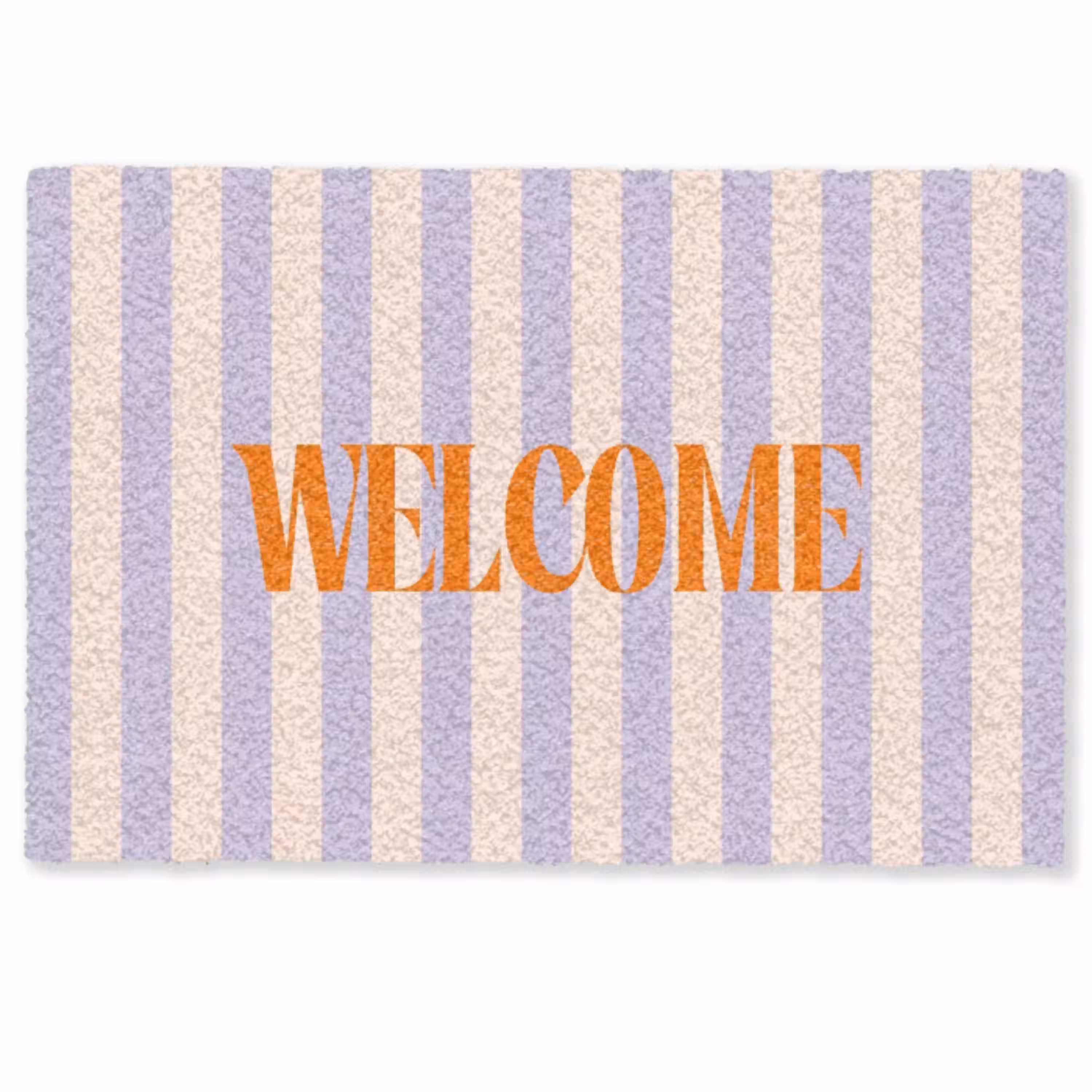 Lila - Oranje - Strepen - Welcome Deurmat klein -zkaufland3d