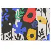 Bloemen - Bladeren - Abstract - Zwart Deurmat klein -zkaufland3d