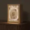 Paardenbloem - Bloemen - Natuur - Bruin Light Box met kabel (Tafellamp) klein -z3d_website