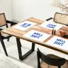Blauw - Quote - Wit Placemat vinyl groot -zzsfeer4_Kitchenyeah-website