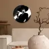 Vrouw - Wijn - Chic Wandcirkel kunststof plaat 5mm dik klein -sfeer1