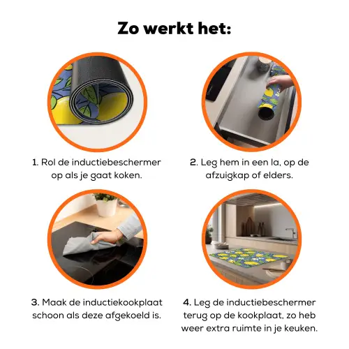 Patroon - Citroen - Illustratie Inductie beschermer vinyl 3mm klein 276 -zzzzzzz-td-werking