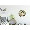 Vrouw - Mand - Citroenen - Bladeren Wandcirkel aluminium klein -kinderkamer