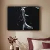 Koi - Vissen - Water - Zwart Textielframe zwart klein -sfeer1