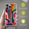 Vormen - Bochten - Kleurrijk - Abstract Hoesje iPhone 16 Pro Max met koord klein -sfeer2_NL