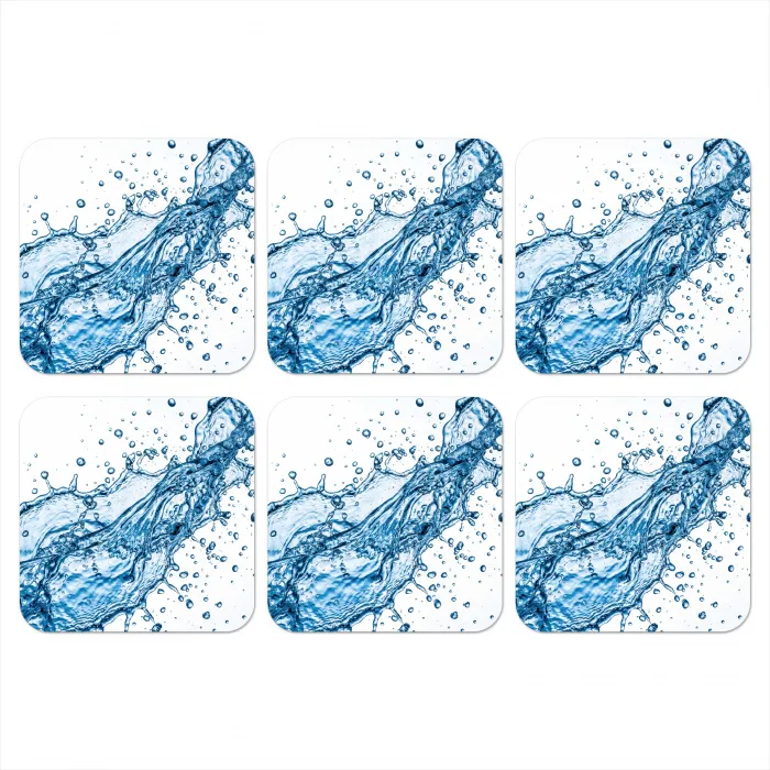 Spash - Water - Blauw onderzetter kurk middel -3d