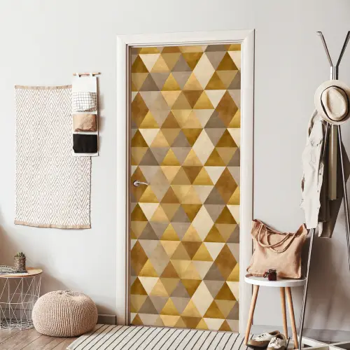 Geometrisch - Driehoek - Goud deurposter klein 289 -sfeer6