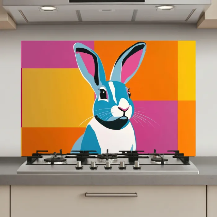 Haas - Kleurvakken - Oren - Roze keuken achterwand spatscherm klein -3d_website