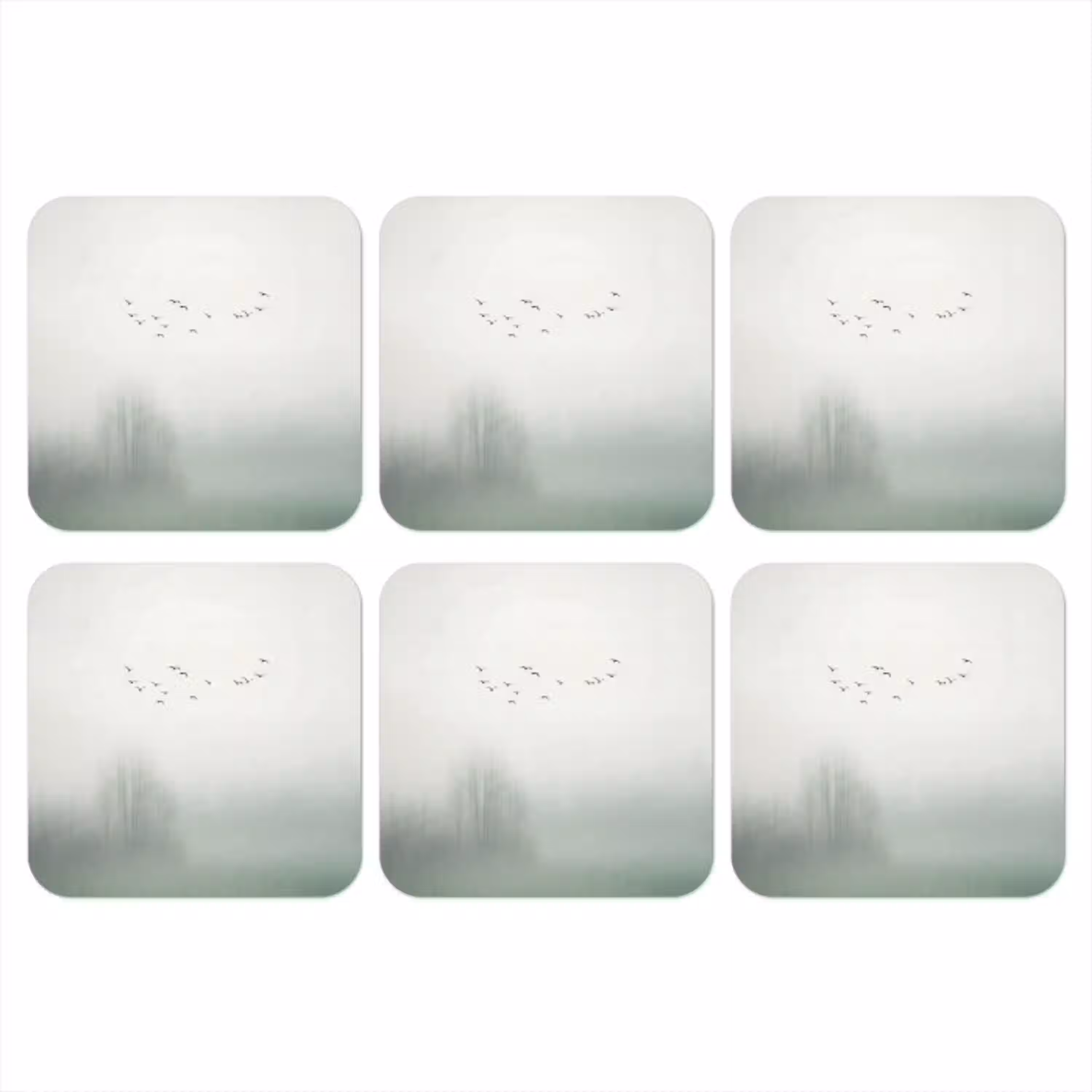 Vogel - Vlucht - Natuur - Minimalistisch onderzetter kurk middel -3d