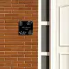 RVS - Illustraties - Zwart - Sierlijk Naambord geborsteld aluminium Vierkant middel sfeer3-S