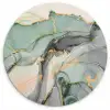 Goud - Marmer - Groen - luxe - Glitter - Marmerlook Wandcirkel kunststof plaat 5mm dik klein -3d