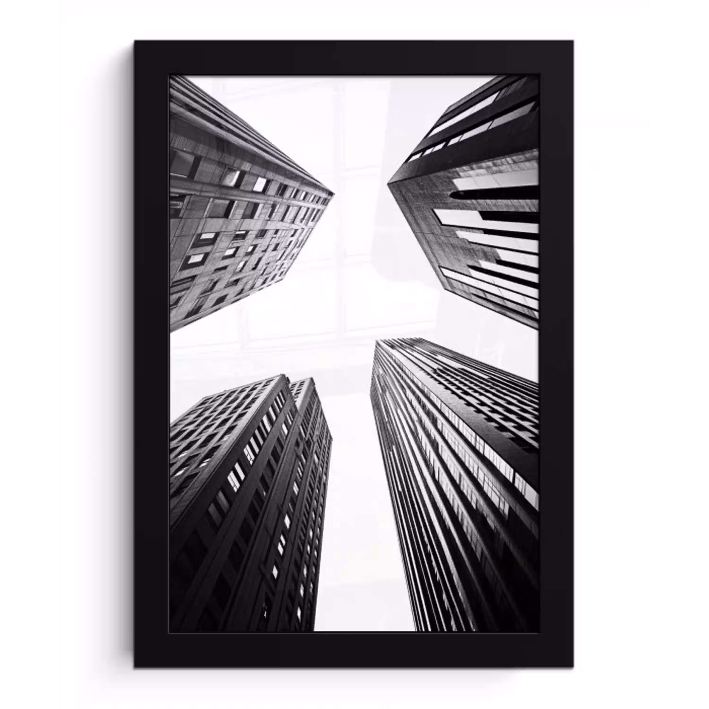 Gebouwen - Lucht - Zwart fotolijst zwart zonder passe partout klein -3d