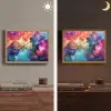 Marmer - Kleurrijk - Kleuren - Abstract Light Box met batterij (Wandlamp) middel -sfeer3