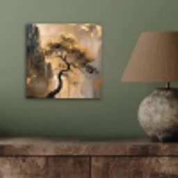Boom - Goud - Landschap - Verf aluminium wit klein -sfeer2