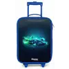 Neon racewagen in digitale stijl Kinderkoffer - Blauw klein -zz3dotto