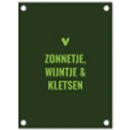 Donkergroen - Quote - Zon - Zomer tuinposter los doek klein -3d