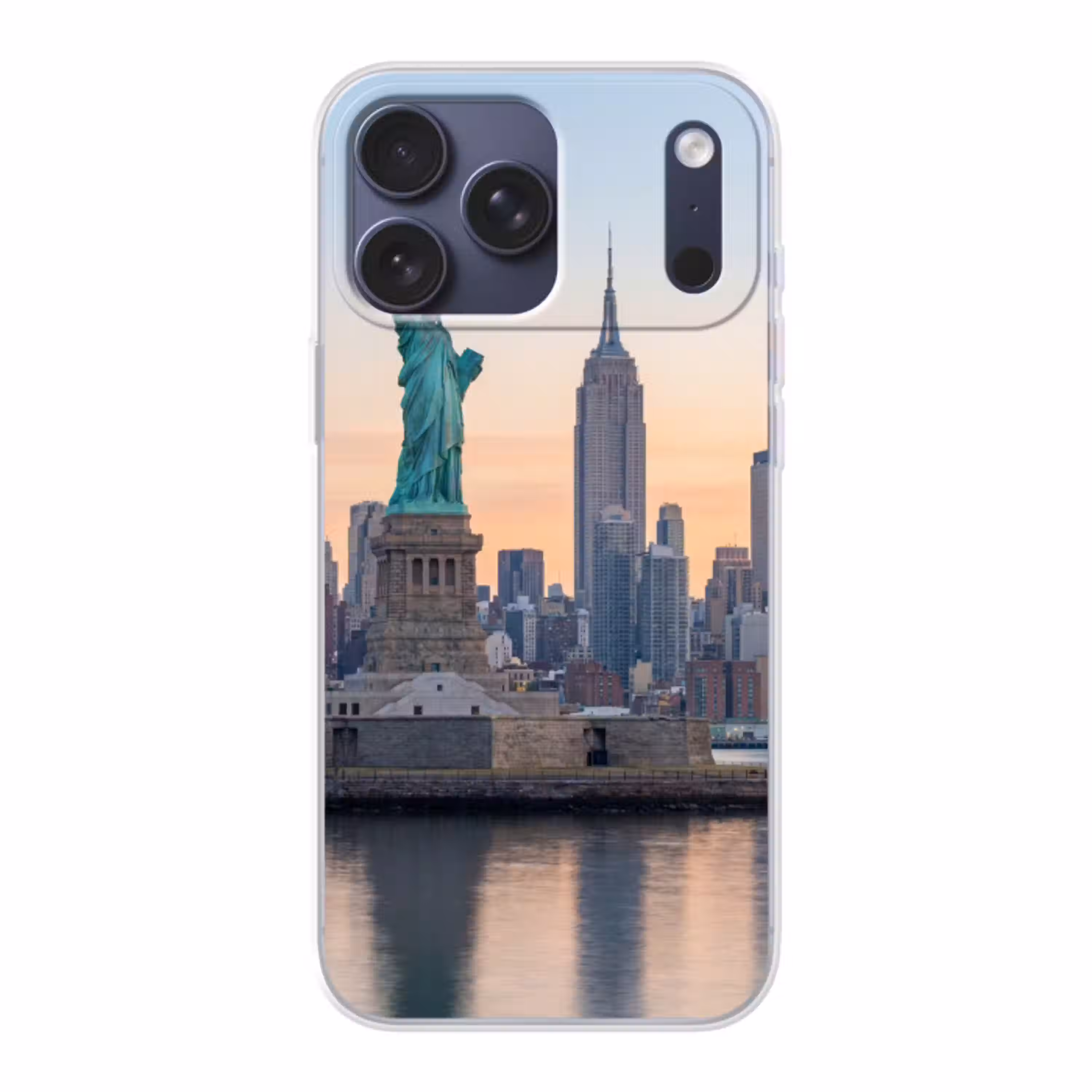 Vrijheidsbeeld - New York - Zonsopgang - Stad - Architectuur Telefoonhoesje iPhone 17 Pro Max klein -3d
