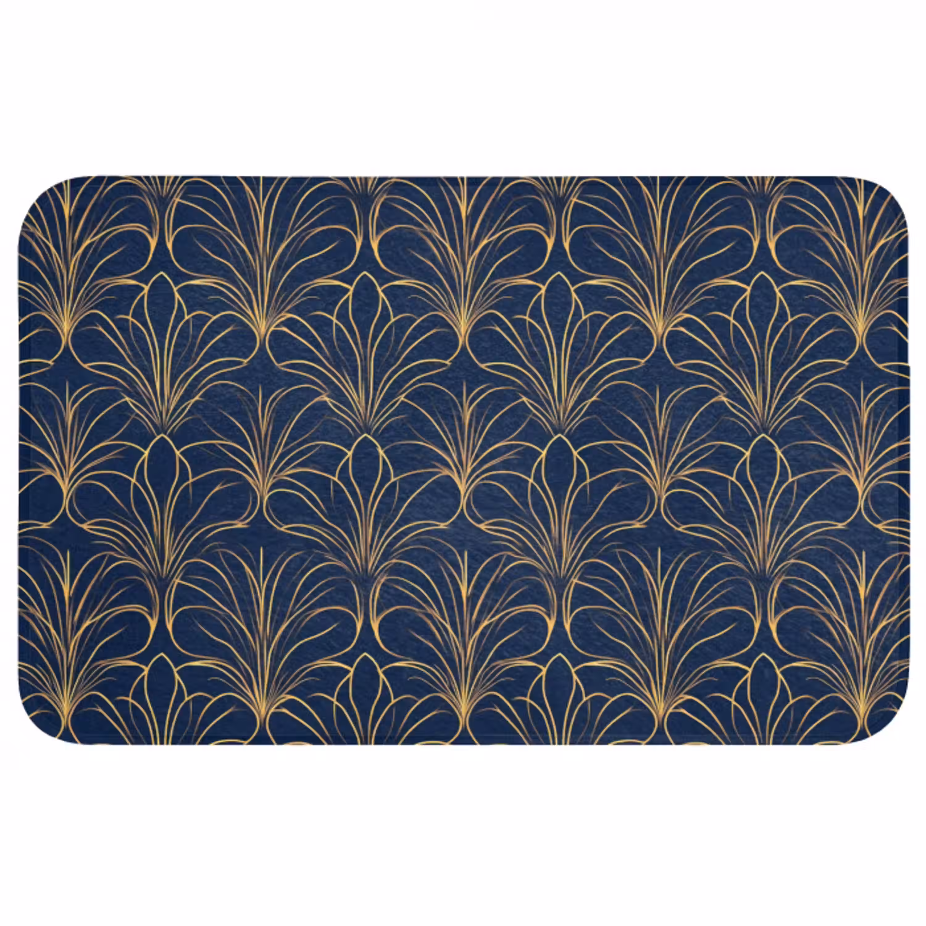 Deco - Waaier - Blauw WCmat middel 1009 -3d