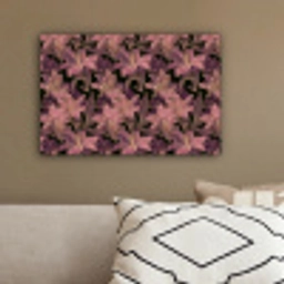 Lelies - Patroon - Paars - Goud canvas 2cm klein 34 -sfeer3