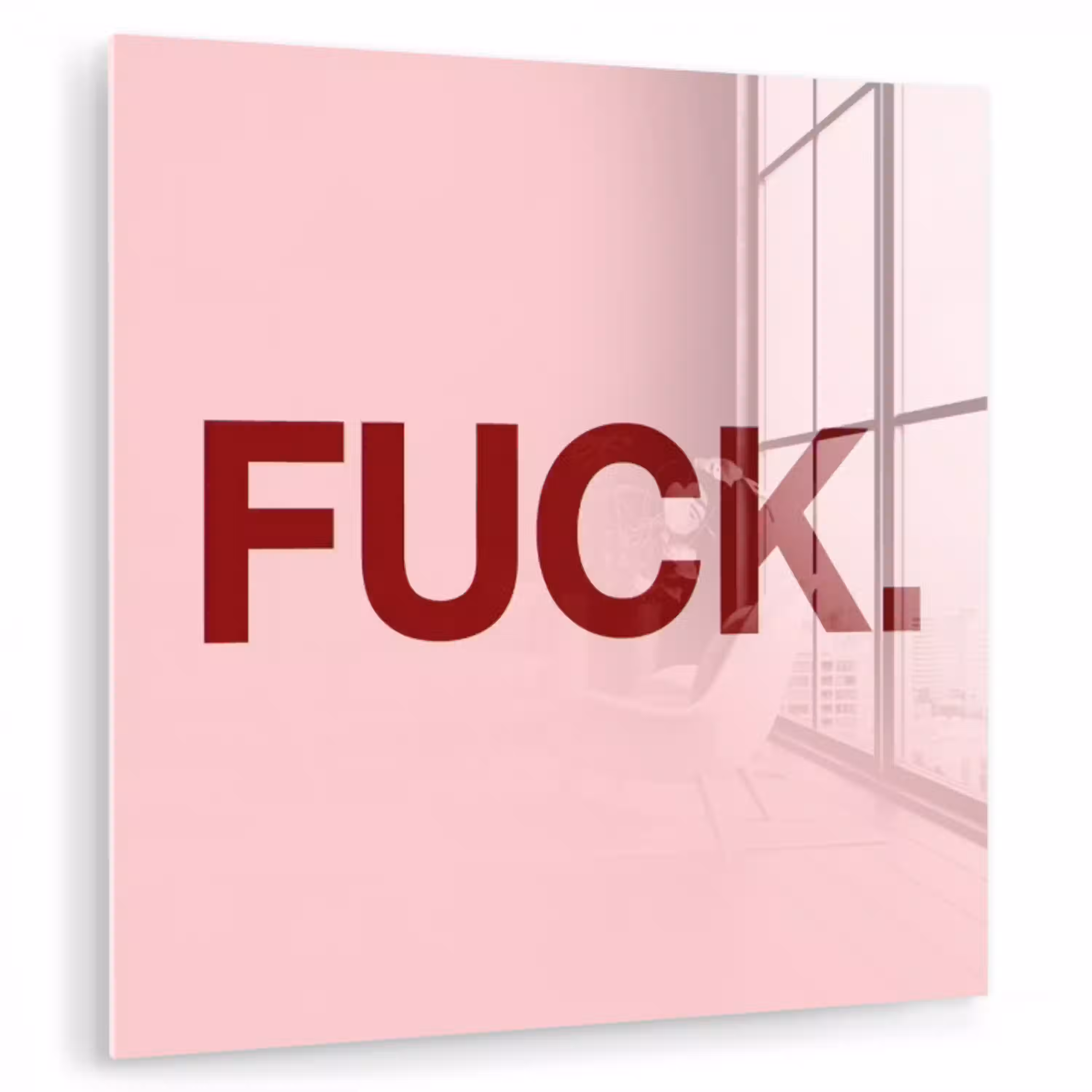 Statement - Krachtig - Roze plexiglas 5mm klein -zzzproduct_nieuw